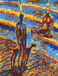Pike/Mann/Hund, 1990 (innrammet)